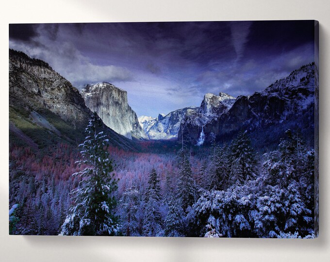 Tuolumne Meadows Half Dome Glacier Point Yosemite National Park Canvas Wall Art Eco Leather Print, Made in Italy!