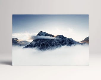 Glencoe Scotland Highland PETA Approved Eco Leather Canvas Multi Panel Mountain Wall Art