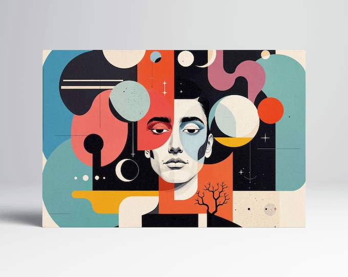 Dreams of the Absurd Dadaism Eco Leather Wall Art Canvas Print