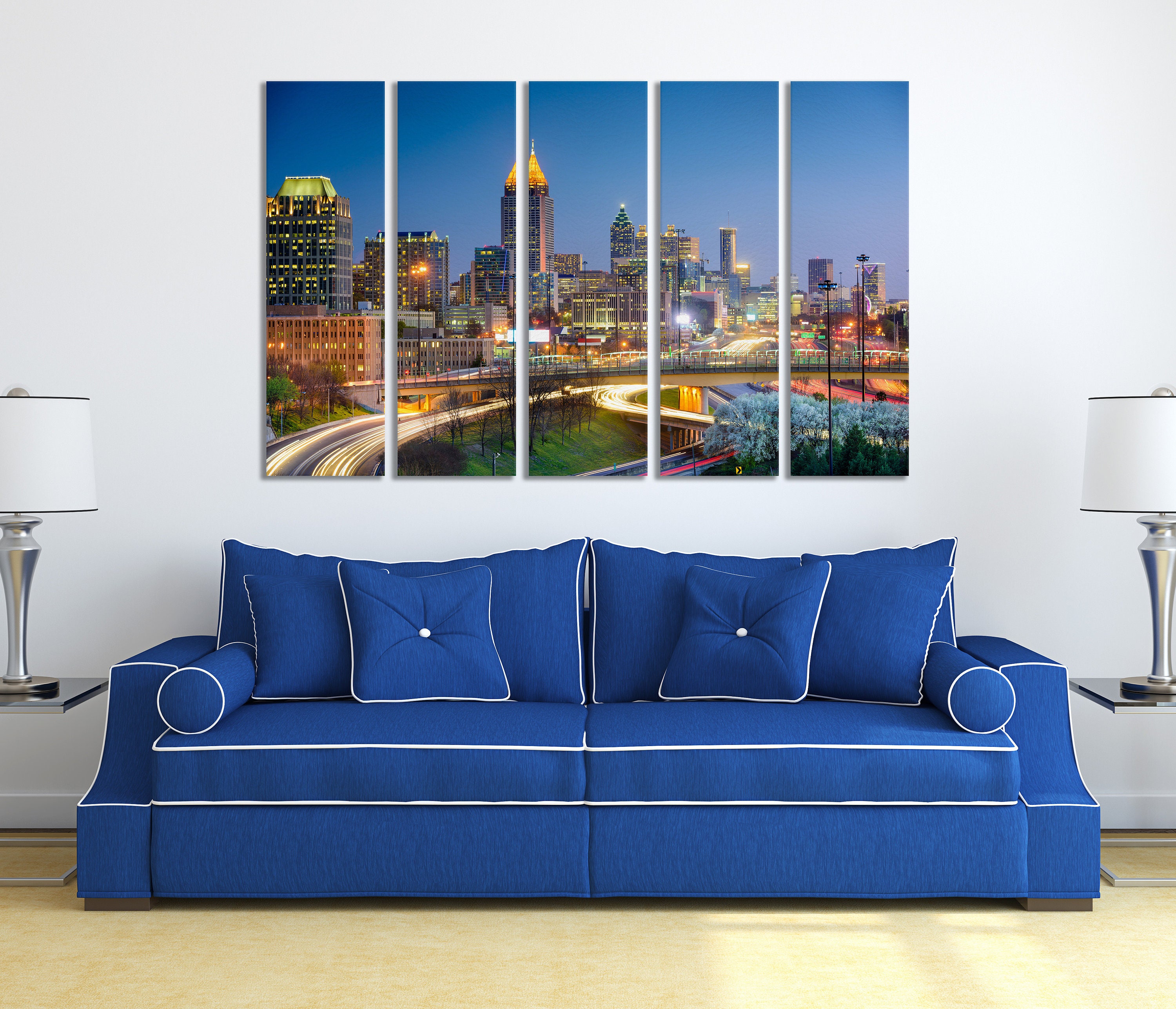 Atlanta Georgia USA Leather Print/wall Art/wall 