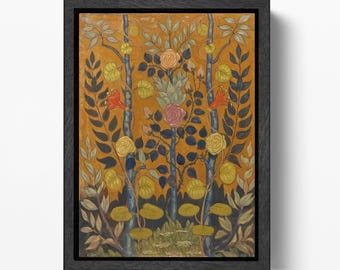 Émile Bernard “Les Roses” Art Nouveau Floral Print on Vegan Leather Canvas