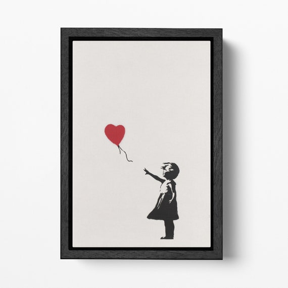 Banksy Girl With Balloon Vegan Leather Print, Ready to Hang - Etsy