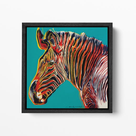 Grevy's Zebra by Andy Warhol Wall Art Canvas Eco Leather Print