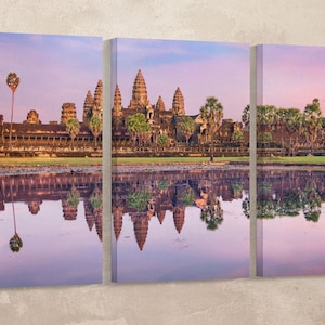Angkor Wat Temple at Sunrise Leather Print/Large Wall Art/Large Wall Decor/Angkor Wat Large Print/Cambodia Large Print/Better than Canvas!