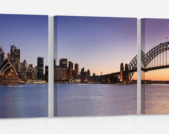Sydney Skyline Australia PETA Vegan Leather Gallery Wrap Print