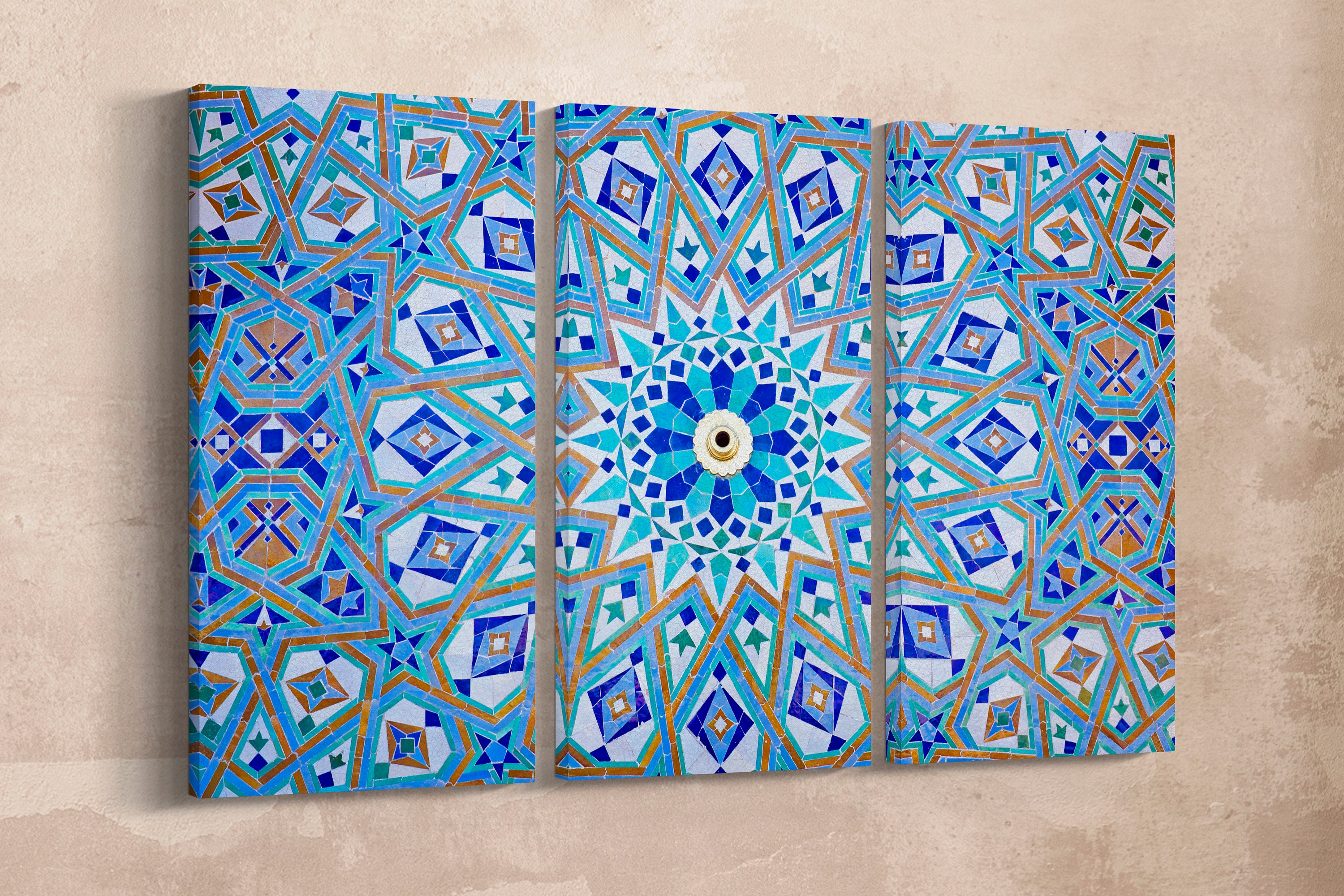 Italy/better Wall Oriental Wall Print/geometric Etsy Wall Mosaic Art/multi - in Print/large Art/morocco/large Canvas Than Decor/made Leather Panel