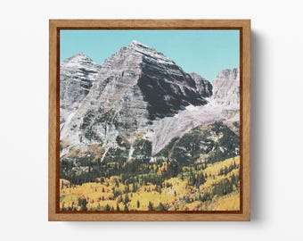 Maroon Bells PETA Approved Eco Leather Print, Colorado Mountain Wall Art