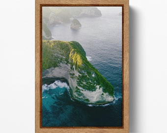 Nusa Penida Bali PETA Vegan Leather Canvas Wall Art Print