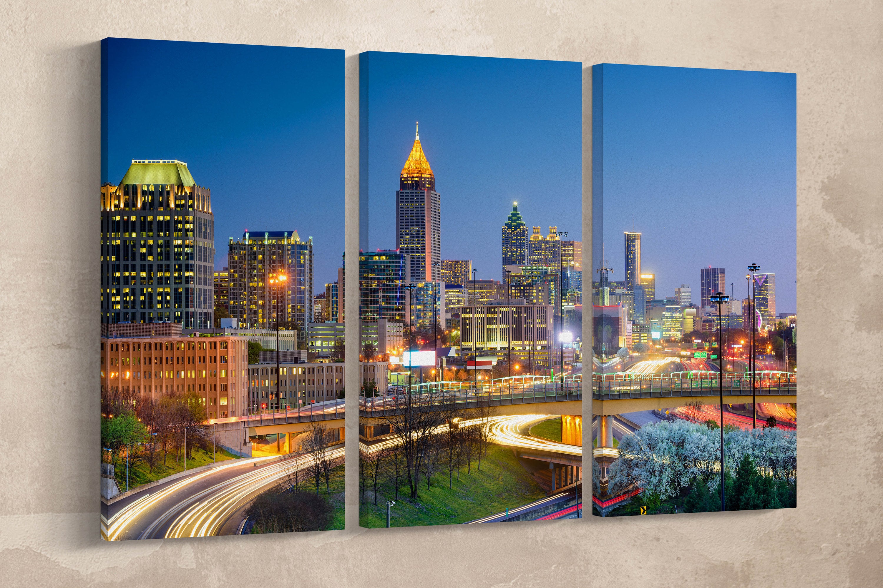 Atlanta Georgia USA Leather Print/wall Art/wall 