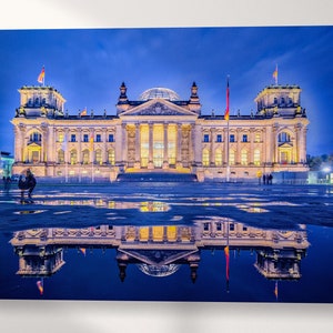 Reichstag Berlino stampa canvas su tessuto ecopelle Made in Italy