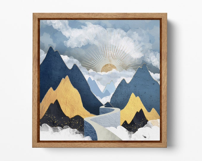 Heaven Path Nordic Style Wall Decor Framed Canvas Print, Made in Italy!