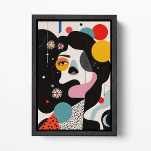 Dada Reverie, expression surréaliste abstraite, art mural, impression sur toile en cuir écologique