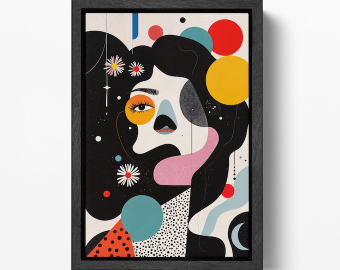 Dada Reverie Abstract Surrealist Expression Wall Art Eco Leather Canvas Print