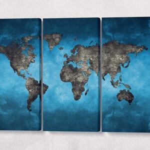 Carte du monde en cuir imprimée/grande carte du monde/carte du monde sur cuir écologique impression/carte du monde très grande/décoration murale/mieux que la toile !