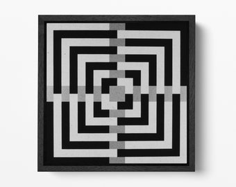 Minimalistic Abstract Geometric PETA Approved Faux Leather Wall Art