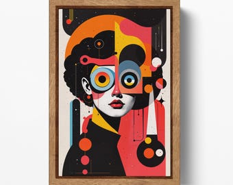 Dada Mechanica Surreal Echoes Wall Art Eco Leather Canvas Print
