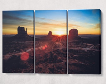 Majestic Monument Valley Oljato Vegan Leather Wall Art Luxury USA Landscape Print