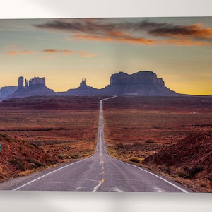 Monument Valley Road Leather Print/US Landscapes/Multi Panels Print/Multi Pieces Print/Extra Large Print/Better than Canvas!