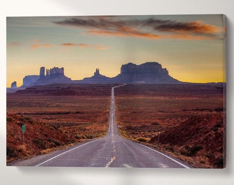 Monument Valley Arizona Desert PETA Approved Eco Leather Multi Panel Travel Wall Art
