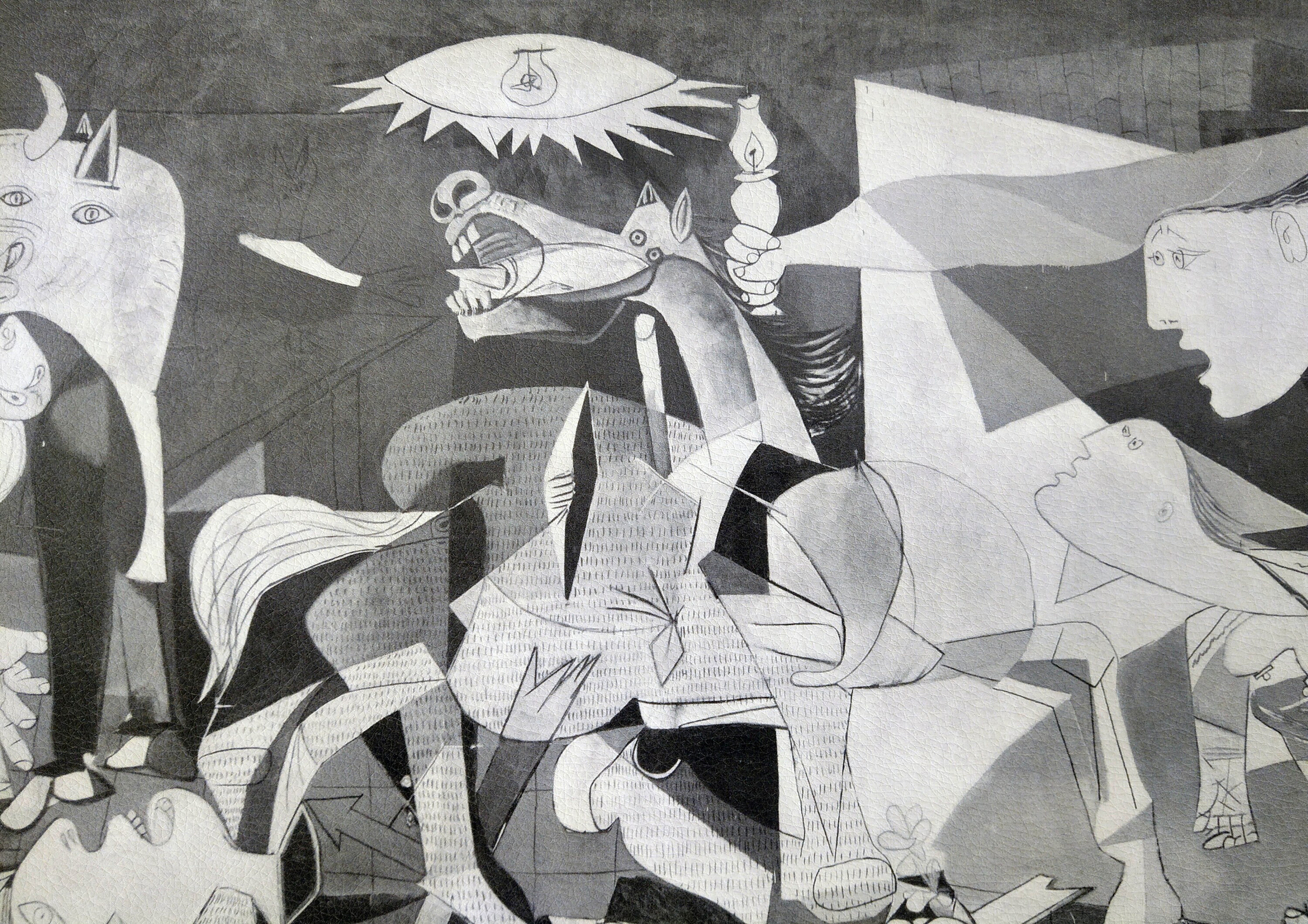 Donde Esta La Guernica De Pablo Picasso Guernica By Pablo Picasso Large Size Leather Print - Etsy México