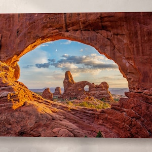 Arches National Park in Utah Canvas Eco Leather Print, Made in Italy!