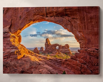 Arches National Park in Utah Canvas Eco Leather Print, Made in Italy!