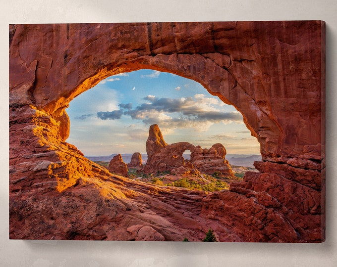 Arches National Park in Utah Canvas Eco Leather Print, Made in Italy!