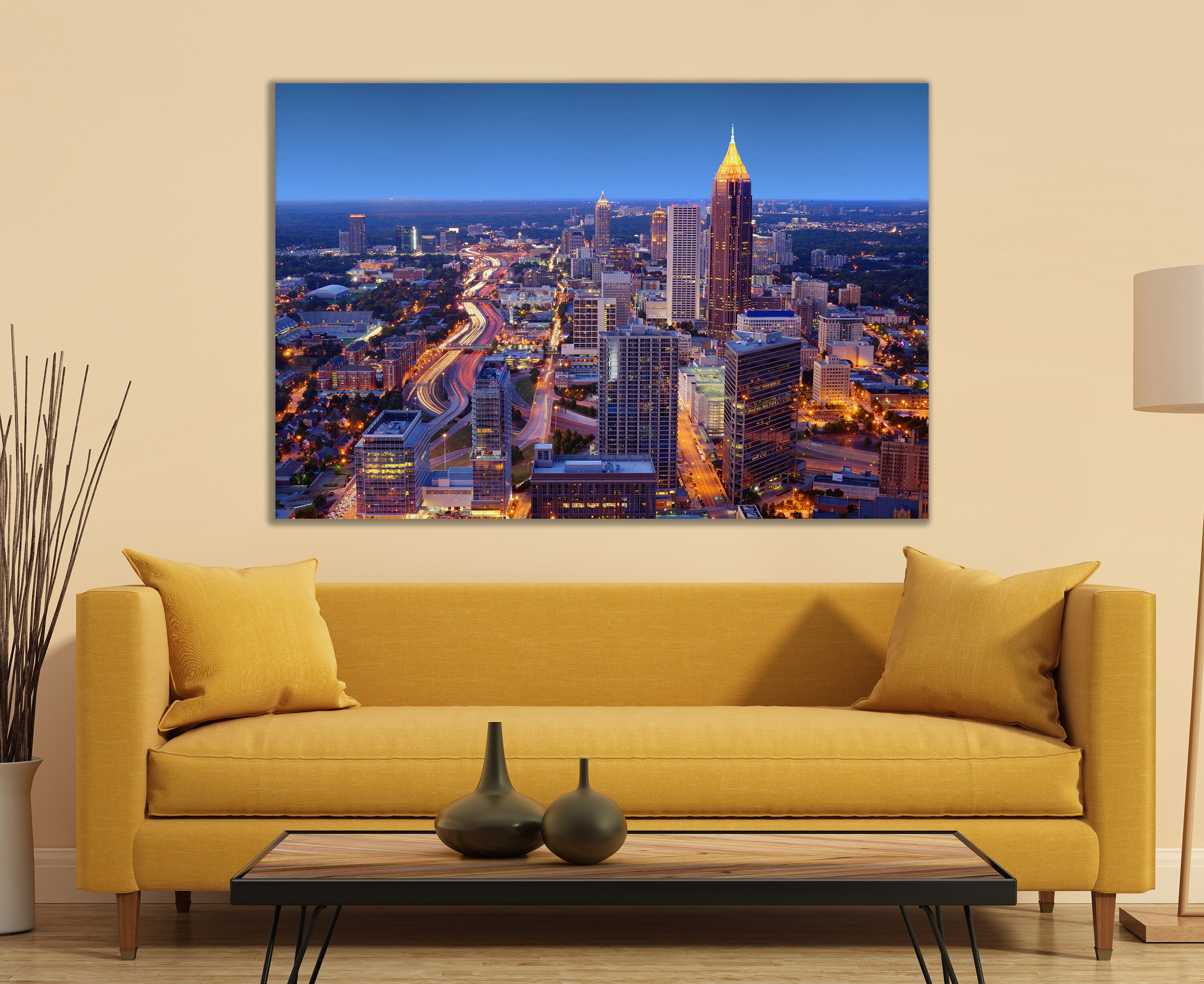 Atlanta Georgia USA Leather Print/wall Art/wall 