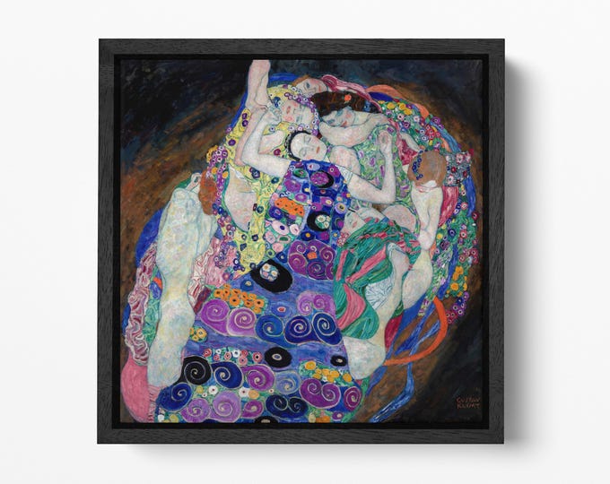 The Virgin by Gustav Klimt Eco Leather Print Canvas Wall Art Reproduction