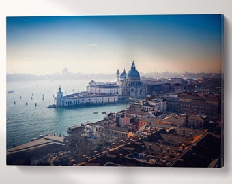 Venice Aerial View Wall Art Vegan Leather Canvas Ready to Hang