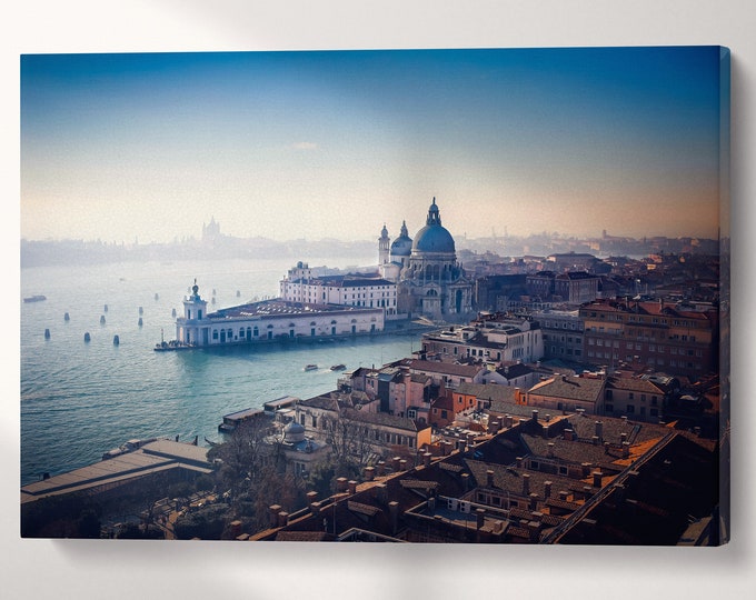 Venice Aerial View Canvas Eco leather Print, Made in Italy!