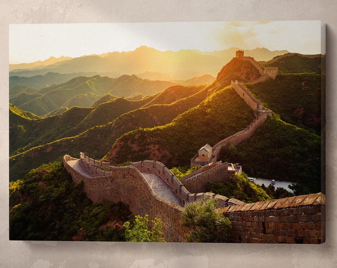 Great Wall China Canvas Eco Leather Print, Made in Italy!