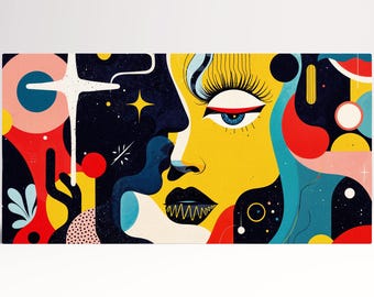 Dada Mirage Surreal Encounter PETA Approved Faux Leather Wall Art