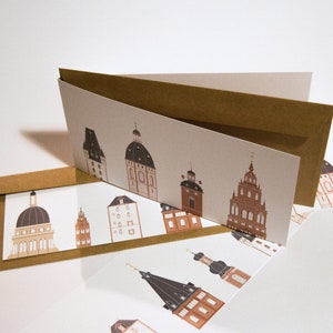TORRI DI MAINZ - 3 carte pieghevoli