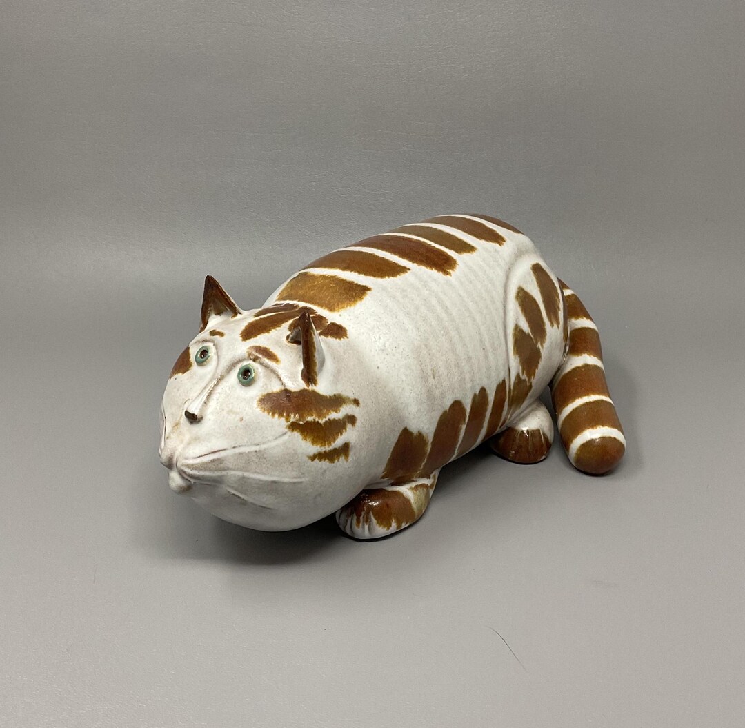 Foxlo Pottery Stoneware Ceramic Cat 1984 - Etsy