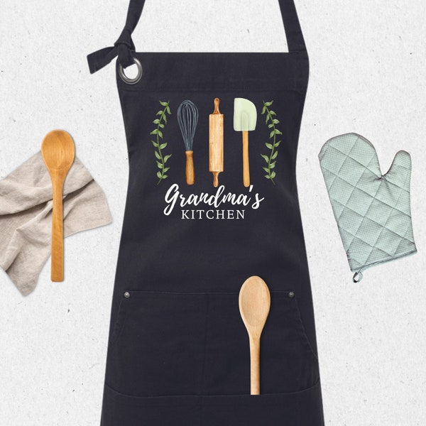 Grandmas Kitchen Apron with Pockets, Dia De Las Madres, Regalo Para Mama, Regalo Para Abuela, Kitchen Tools Apron, Cooking Tools Apron