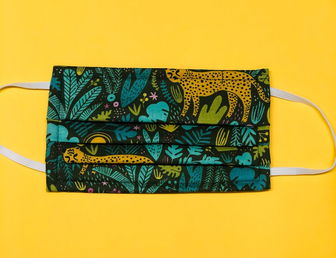 Jungle Animals Face Mask Animal Prints Face Mask Allergy Etsy