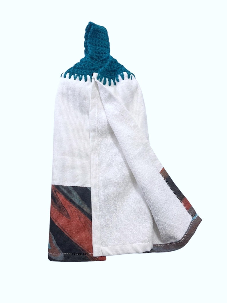 Crochet Kitchen Dish Towels Woth Topper, Dish Towels With Crochet Top