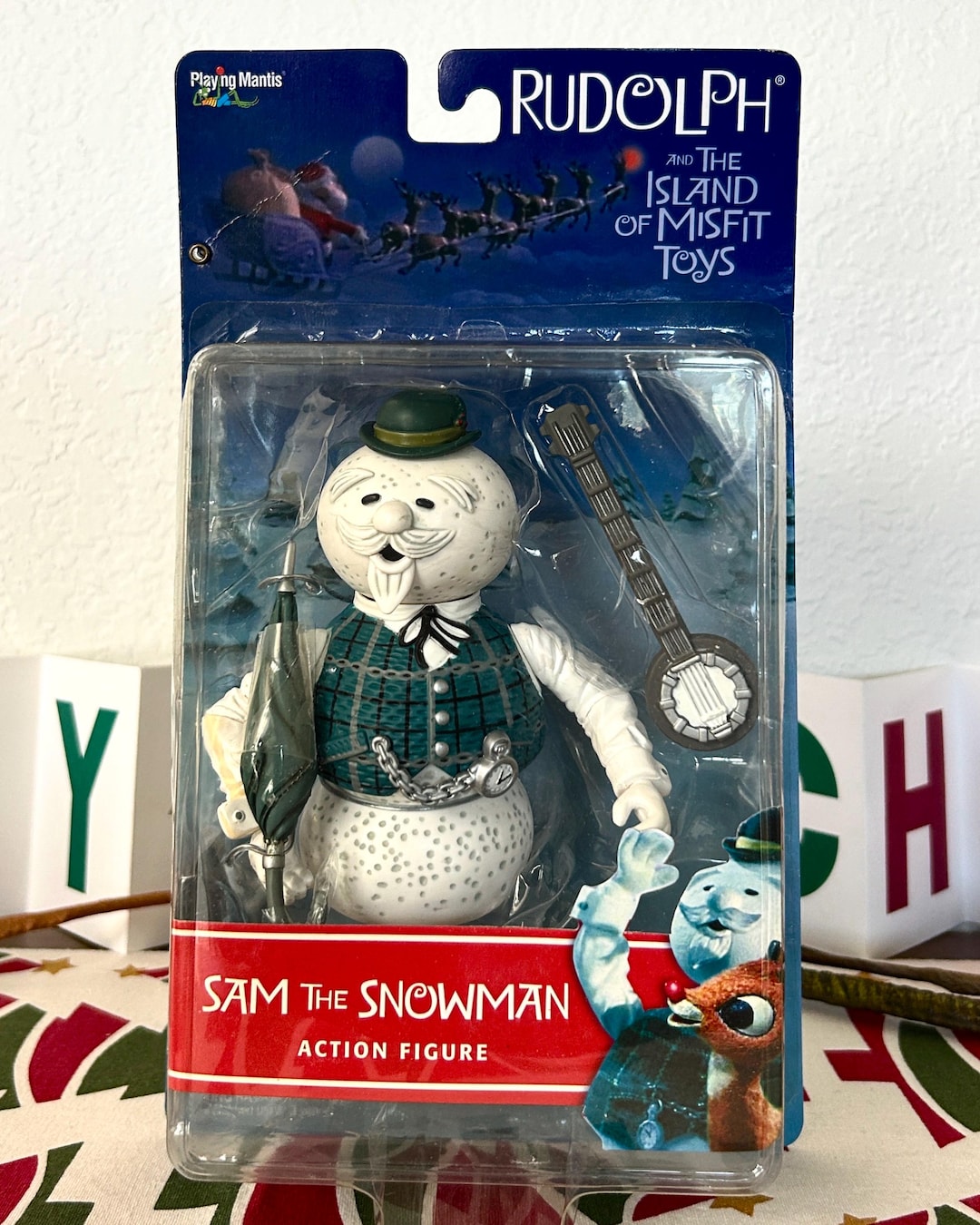 Sam From Rouldolf 2001 Sam the Snowman Action Figure Rudolph Misfit Toys Playing Mantis ...