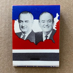 1964 President Linden Johnson Unused Matchbook From 1964 Democratic Campaign