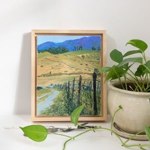 Tennessee landscape small original open field landscape art mountains home decor cabin aesthetic smoky mountain landscape Tennessee gift