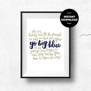 George Washington University Custom Digital Calligraphy (Instant Download Printable Art)