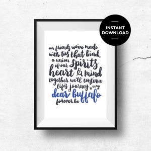 University of Buffalo Custom Digital Calligraphy (Instant Download Printable Art)