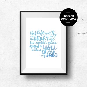 Dan and Shay &quot;From The Ground Up&quot; Custom Digital Calligraphy (Instant Download Printable Art)