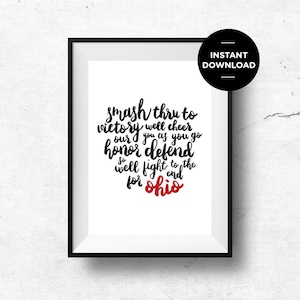 Ohio State University Custom Digital Calligraphy (Instant Download Printable Art)