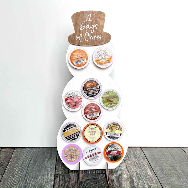 Coffee Advent Calendar for coffee pods | Wooden advent calendar for coffee lovers, Christmas gifts for him, Snowman advent calendar