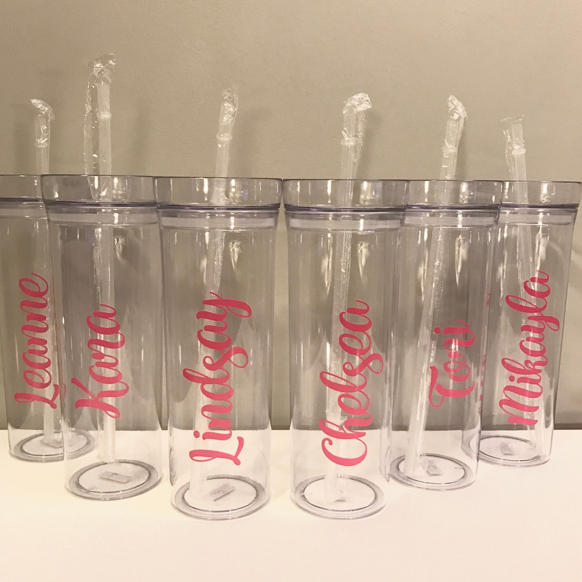 Personalized Acrylic Tumblers Skinny plastic tumblers Etsy