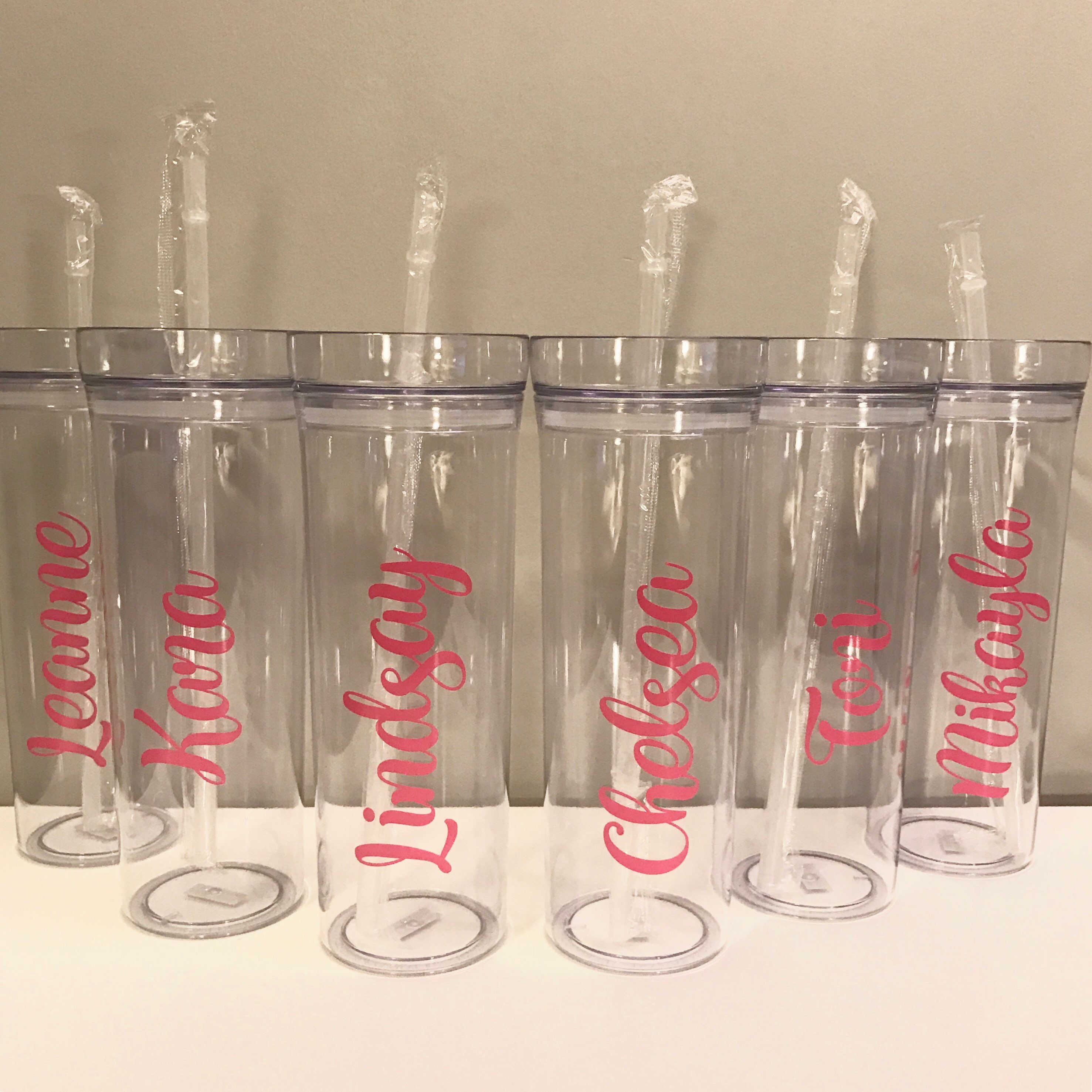 Personalized Acrylic Tumblers Skinny plastic tumblers Etsy