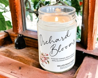 Orchard Blooms - Soy Candle | apple blossom scented spring candle, fruity and floral candle, apple candle