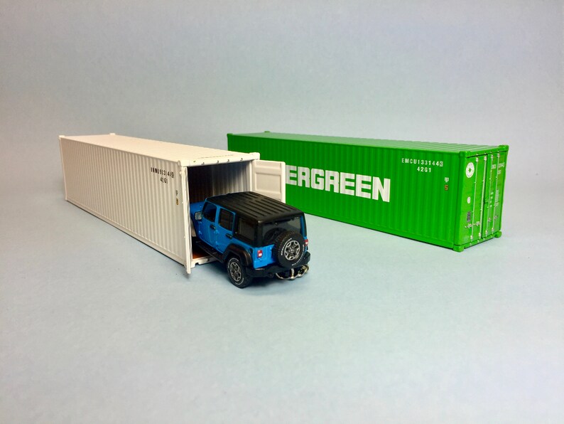 1/64 Scale 40' Shipping Containers Diorama Shipping Etsy